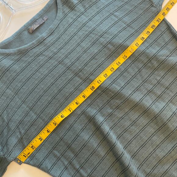 Prana Organic Cotton Madeline Sweater Top Womens Large Teal Athleisure Shirt - Picture 8 of 9